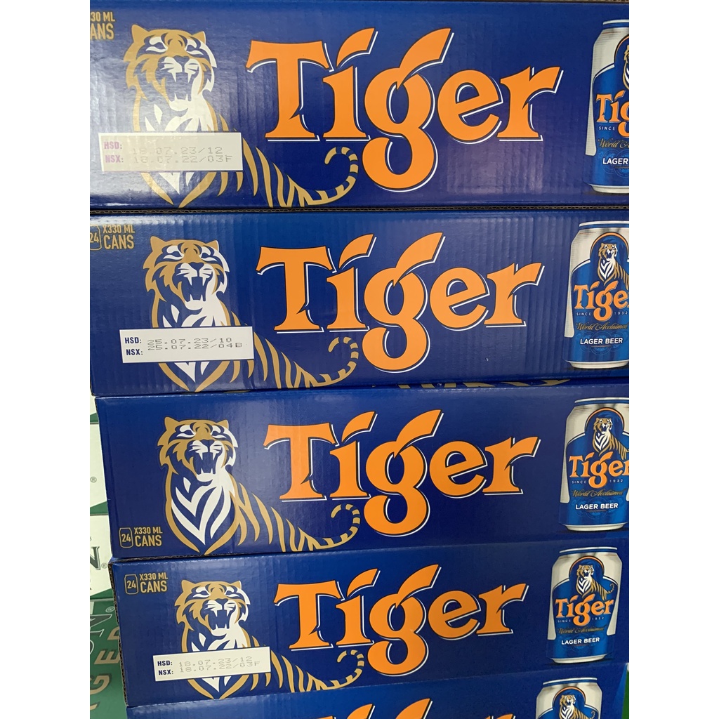 Thùng 24 lon bia Tiger 330ml/lon