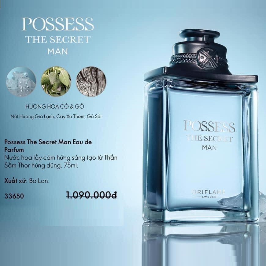 Nước hoa nam chính hãng Possess The Secret Man Eau de Parfum 33650