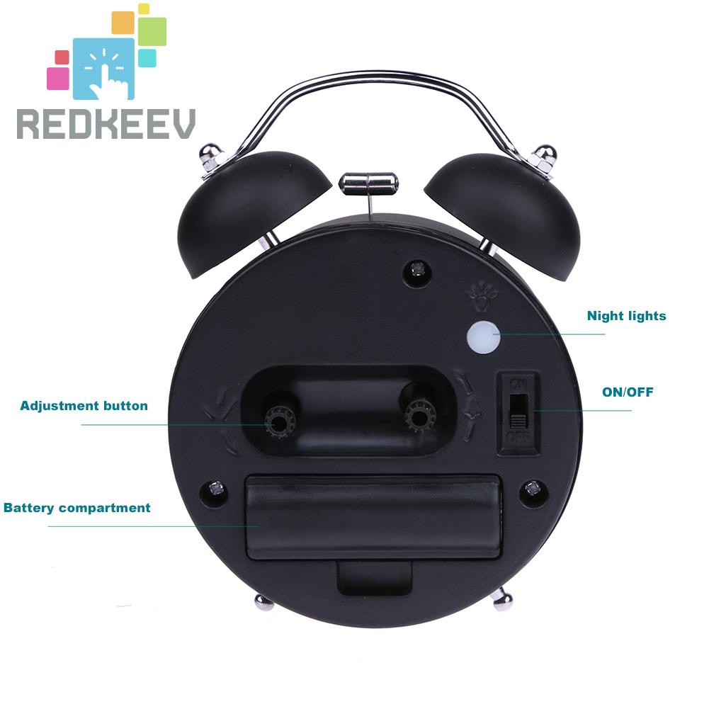 Đồng Hồ Báo Thức Hai Chuông Để Bàn Phong Cách Retro Thời Trang