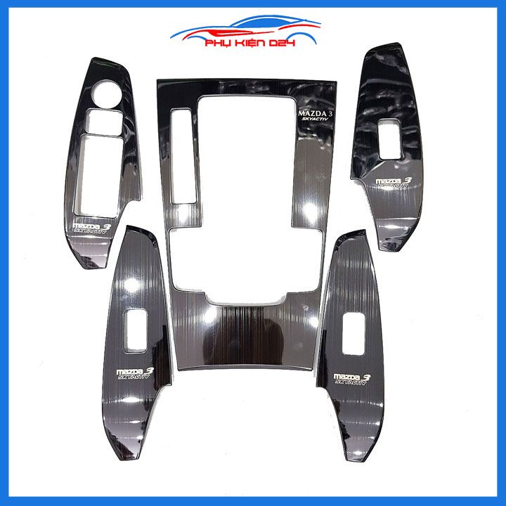 Ốp nội thất Mazda 3 2020-2021-2022-2023 vân Titan bảo vệ chống trầy xước và làm đẹp xe