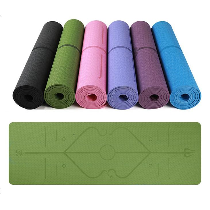 Thảm Yoga 6mm Định Tuyến 1 Lớp - Hoa Văn Đẹp