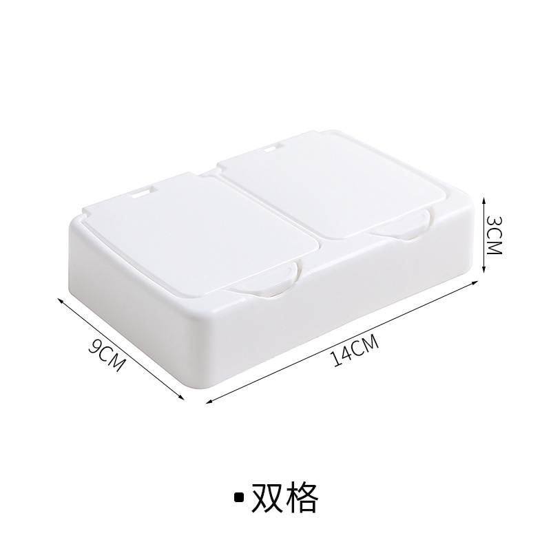 Hộp đựng sticker washitape nữ trang kẹp tóc có nắp ấn tiện dụng màu trắng BG37