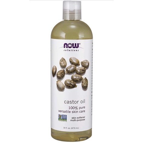 Dầu Thầu dầu NOW Solutions Castor Oil, 100 % tự nhiên 473ml USA