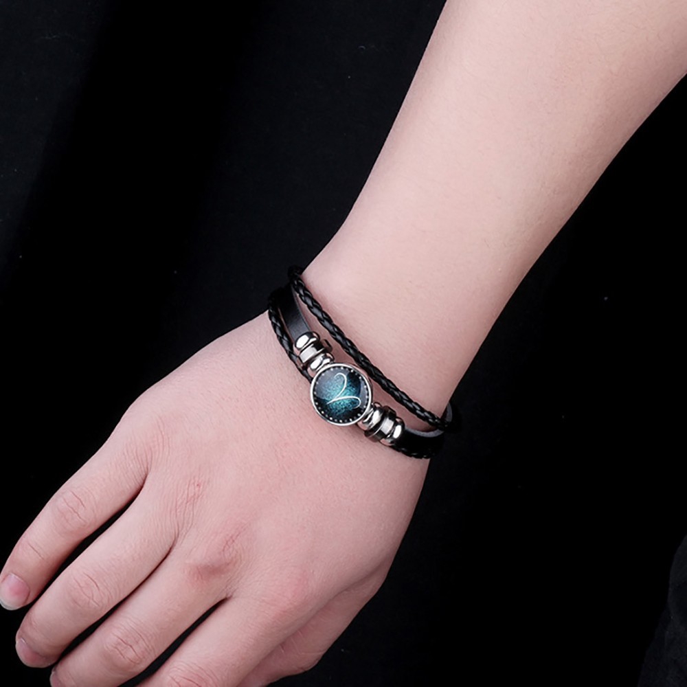 Vòng Tay Da Đính Mặt Biểu Tượng 12 Cung Hoàng Đạo | BigBuy360 - bigbuy360.vn