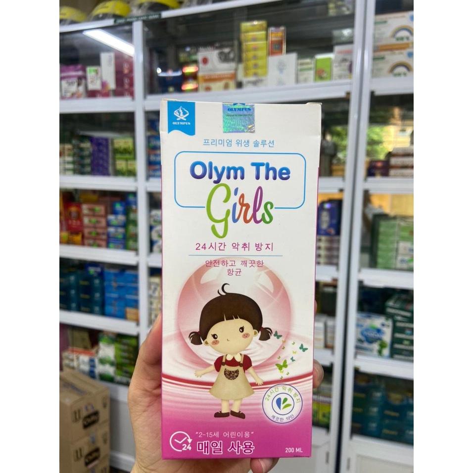 [Chính hãng] Dung dịch vệ sinh cho bé Olym the Girl (chai 200ml) an toàn,sạch thoáng,ngăn mùi 24h,dùng cho trẻ từ 2-12t