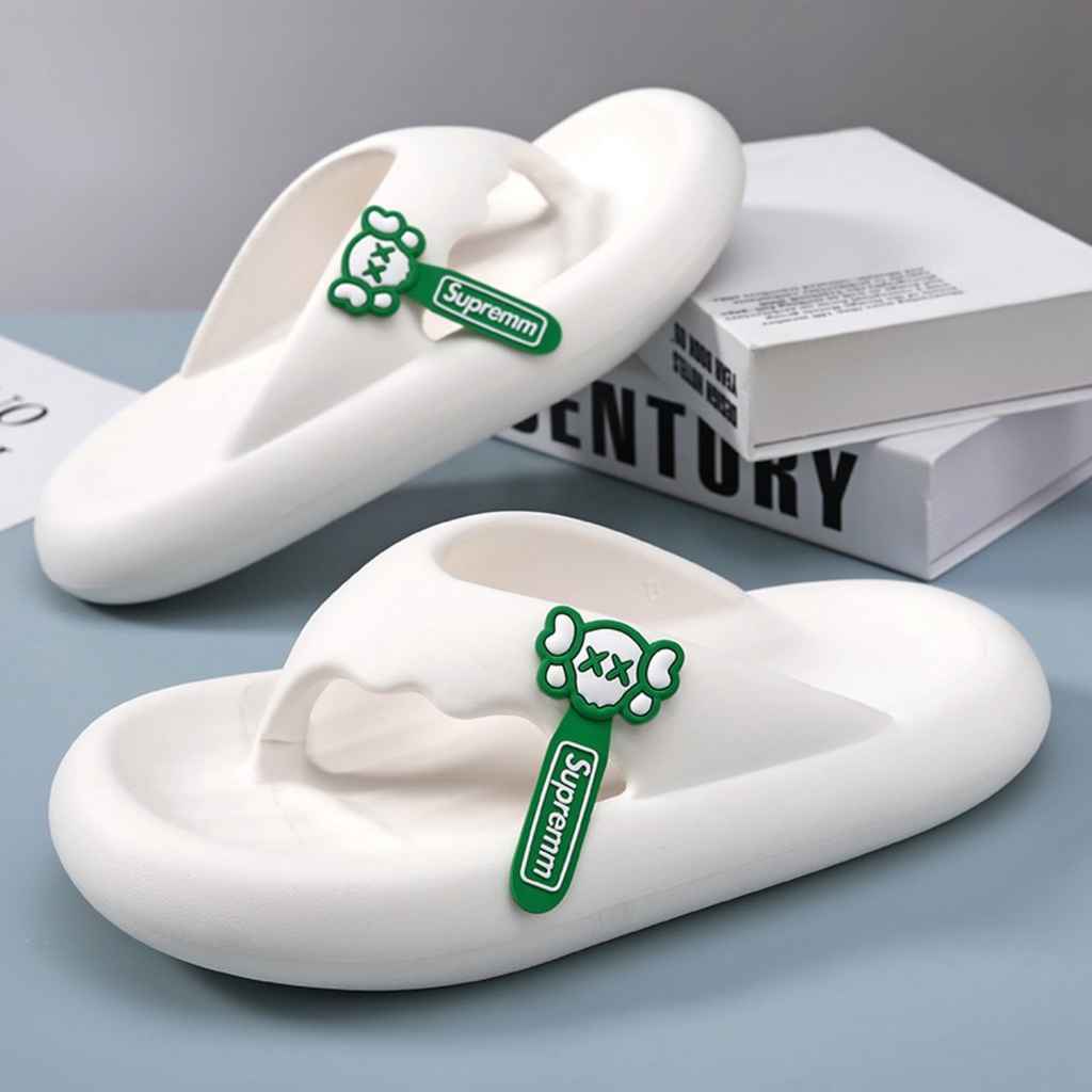 Dép kẹp cao su dạng bánh mì siêu nhẹ hot trend 2022 cho nữ tặng kèm hình gắn quai siêu đẹp