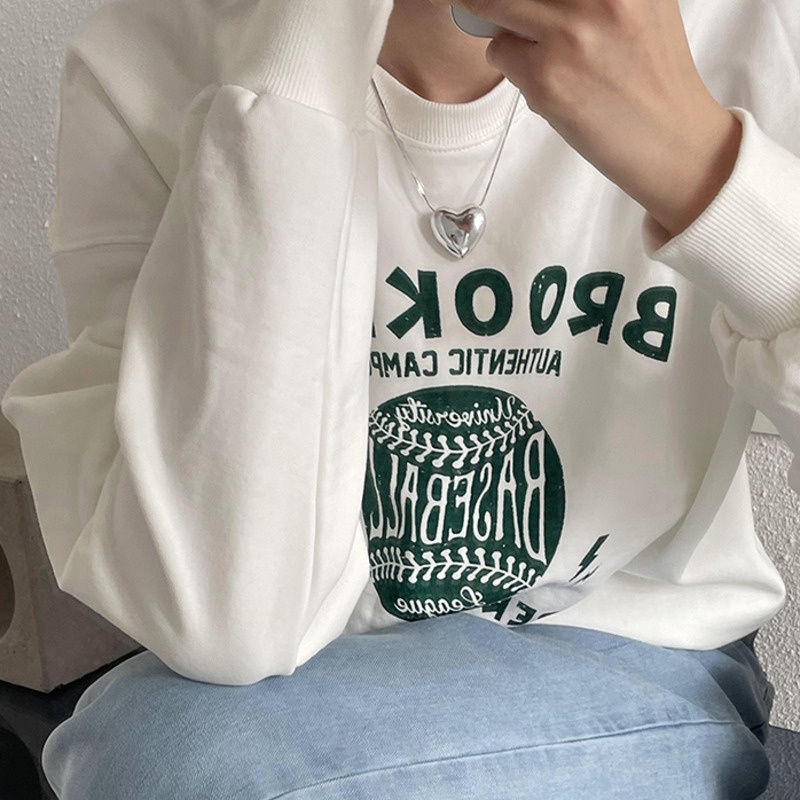 Vòng cổ mặt hình trái tim ba chiều phong cách hip hop Hàn Quốc đơn giản
