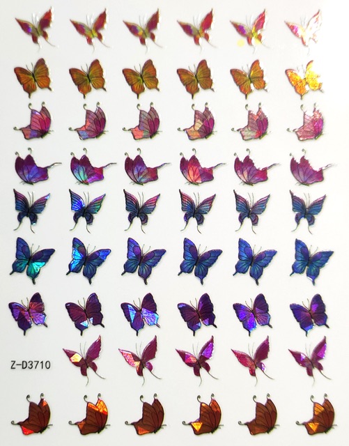 Sticker bướm dán móng tay dạ quang mẫu mới hot
