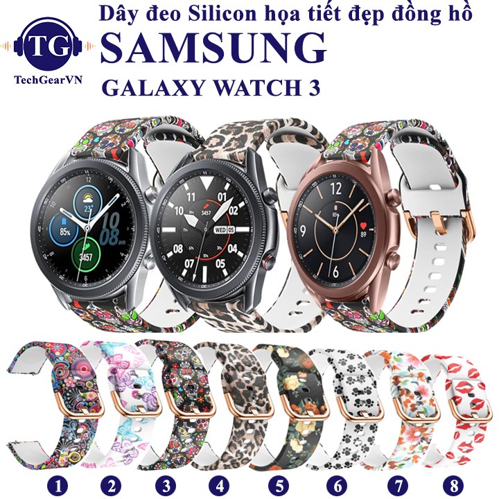 [Galaxy Watch 3] Dây đeo Silicon họa tiết đẹp đồng hồ Samsung Galaxy Watch 3