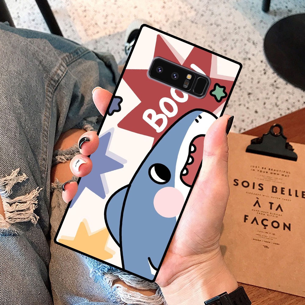 Ốp lưng Samsung Note 8 - Note 9 in hình cá mập, khủng long dễ thương, cute (T01 - T06)