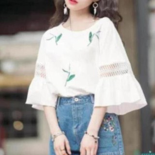 Áo nữ tay lửng ống loe thời trang xinh xắn cho nữ
