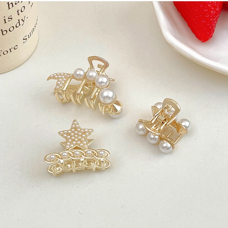 Kẹp Tóc Đuôi Ngựa Đính Đá Và Ngọc Trai Chất Lượng Cao