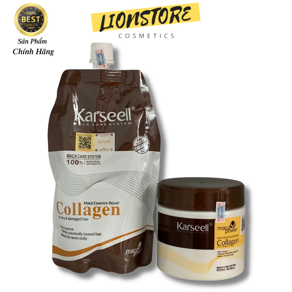 [Mã COSDAY giảm 50k đơn 250k] Kem hấp ủ tóc COLLAGEN KARSEELL 500ml chính hãng phục hồi tóc hư tổn khô sơ chẻ ngọn