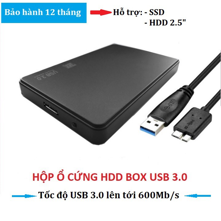 Box ổ cứng di động 2.5" chuẩn SATA USB 3.0 - HDD BOX