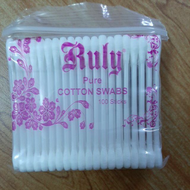 Tăm bông Levee - Ruly gói 100 que kháng khuẩn cao cấp
