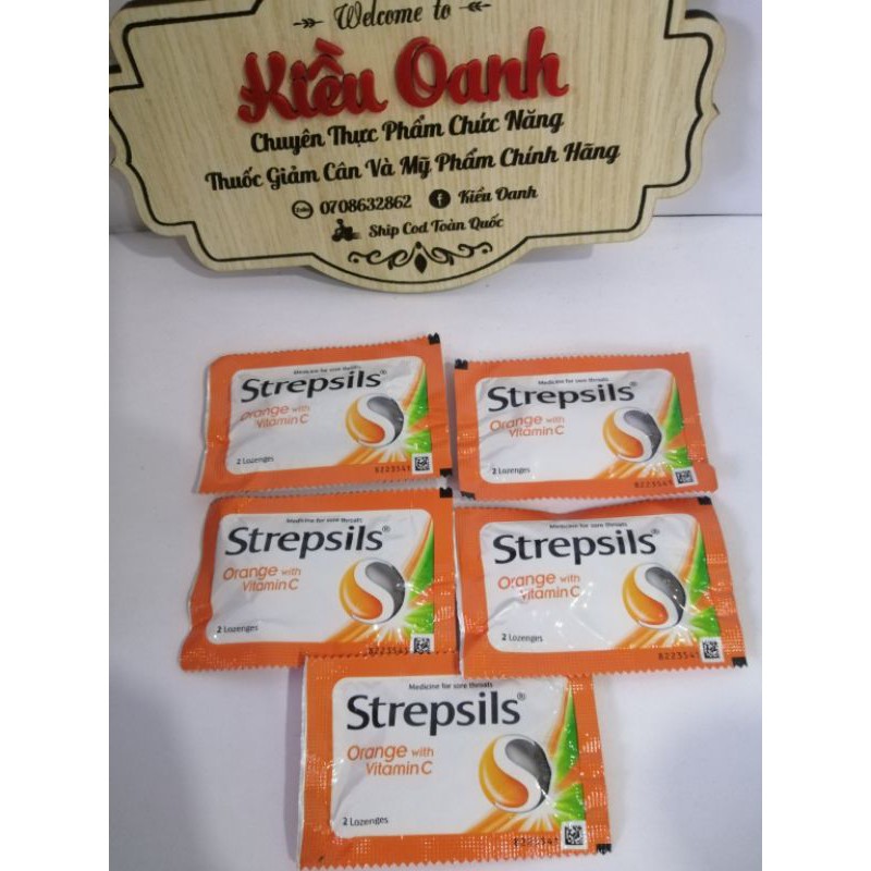kẹo ngậm Strepsils gói 2 viên