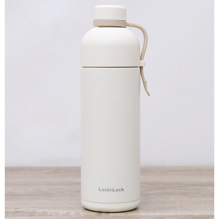 Bình Giữ Nhiệt Lock&amp;Lock Belt Bottle LHC4267IVY 490ml Màu Ngà