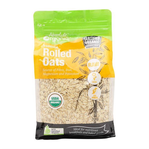 Yến mạch tươi Úc hữu cơ Absolute Organic Rolled Oat 700g (hàng nhập khẩu)