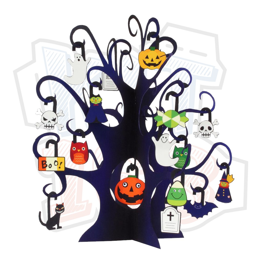 Mô hình giấy Lễ hội Halloween Ghost Tree