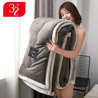 32 ° Winter Flannel Blanket Sheets Four Seasons Double Layer Plus Cotton Duvet Cover Milk Fleece Chăn