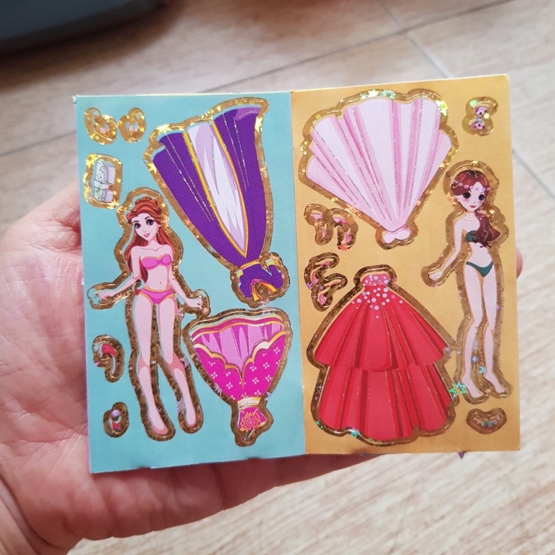 Set 350 hình dán công chúa thay đồ siêu xinh