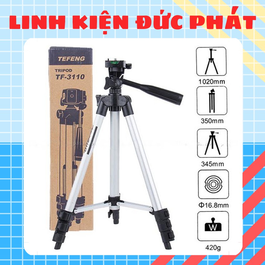 Gập chụp hình tripod TF-3110 cho các máy chụp hình và các máy điện thoại di động,Có thước đo cân bằng