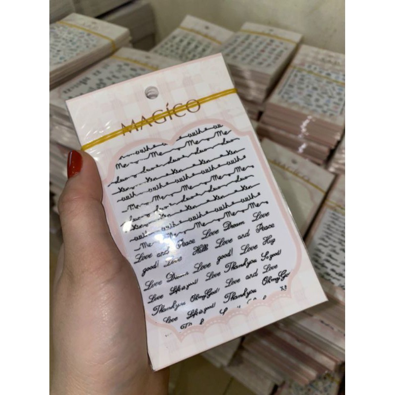 sticker dán trang trí móng nail các mẫu