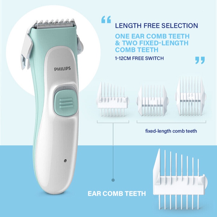 Tông đơ cắt tóc cho bé thương hiệu cao cấp Philips HC1099/15, HC1066/15 - Hàng Nhập Khẩu Chính Hãng