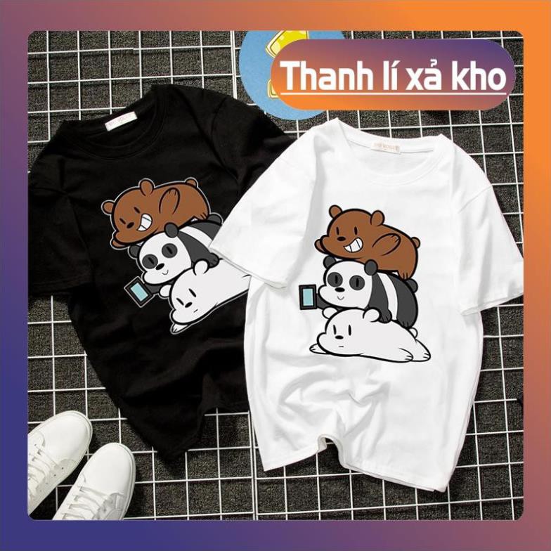 ÁO ĐÔI🔥BÁN CHẠY🔥 Album 8 - Bst áo thun unisex form rộng 3 con gấu dễ thương thời trang vải dày mịn