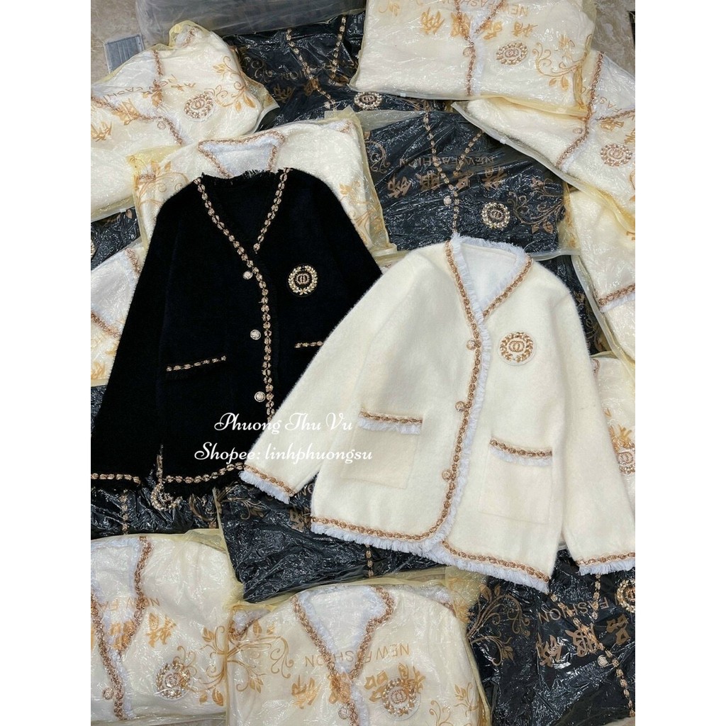 Áo khoác len lông ép thỏ cao cấp có Tag ( Hàng có sẵn - Ảnh thật tự chụp )