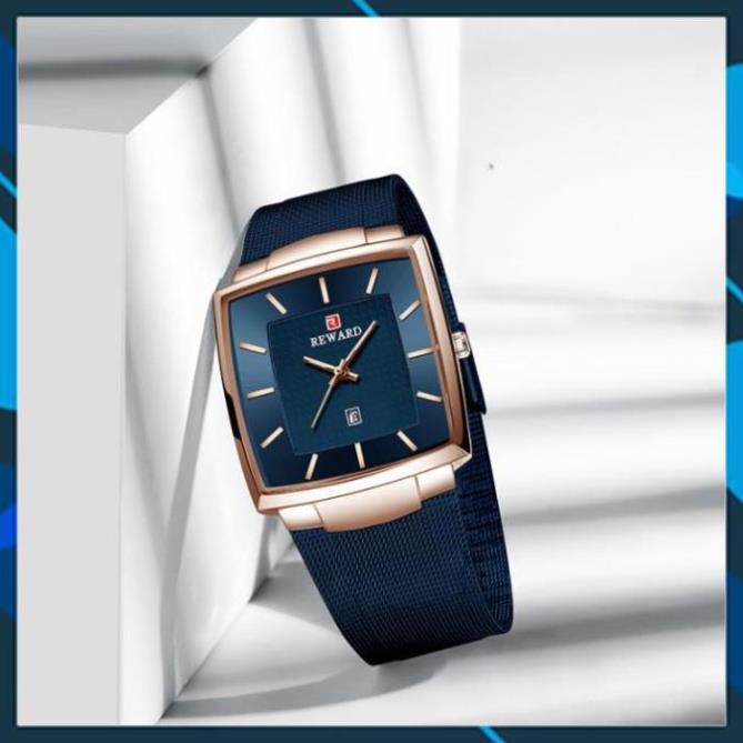 Đồng hồ nam Reward mặt vuông, hàng chính hãng bảo hành 1 năm