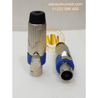 Bộ 2cái jack loa speakon kim loại trắng
