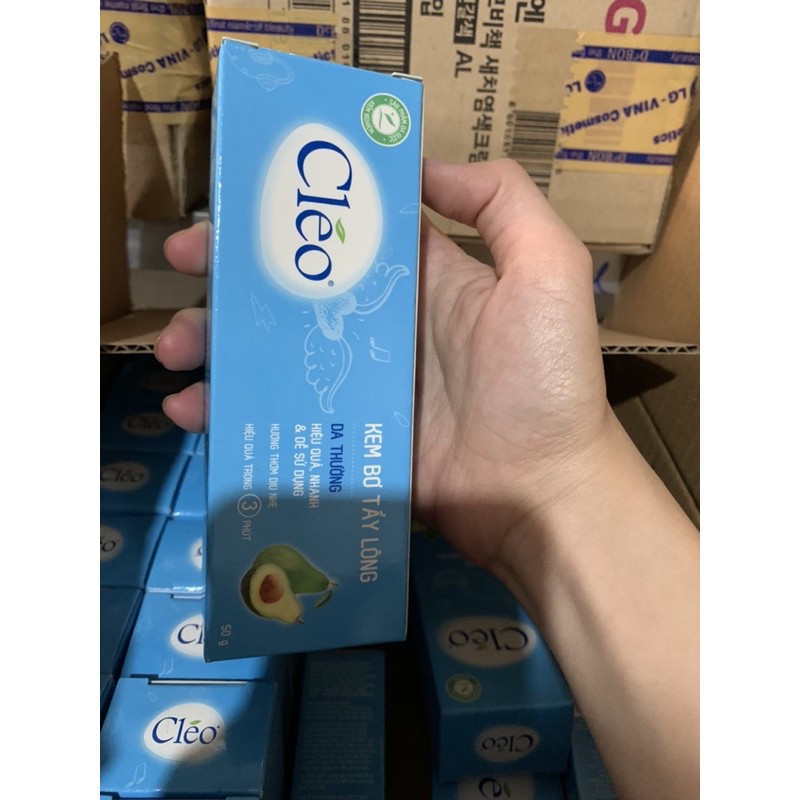 [HIỆU QUẢ THẬT🍀🍀 ]  Kem tẩy lông- Kem triệt nách Cleo dành cho da thường - Xanh 50g