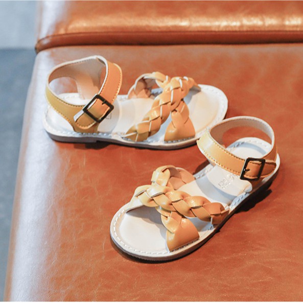 sandal bé gái size 21-30 quai chéo bện dễ thương