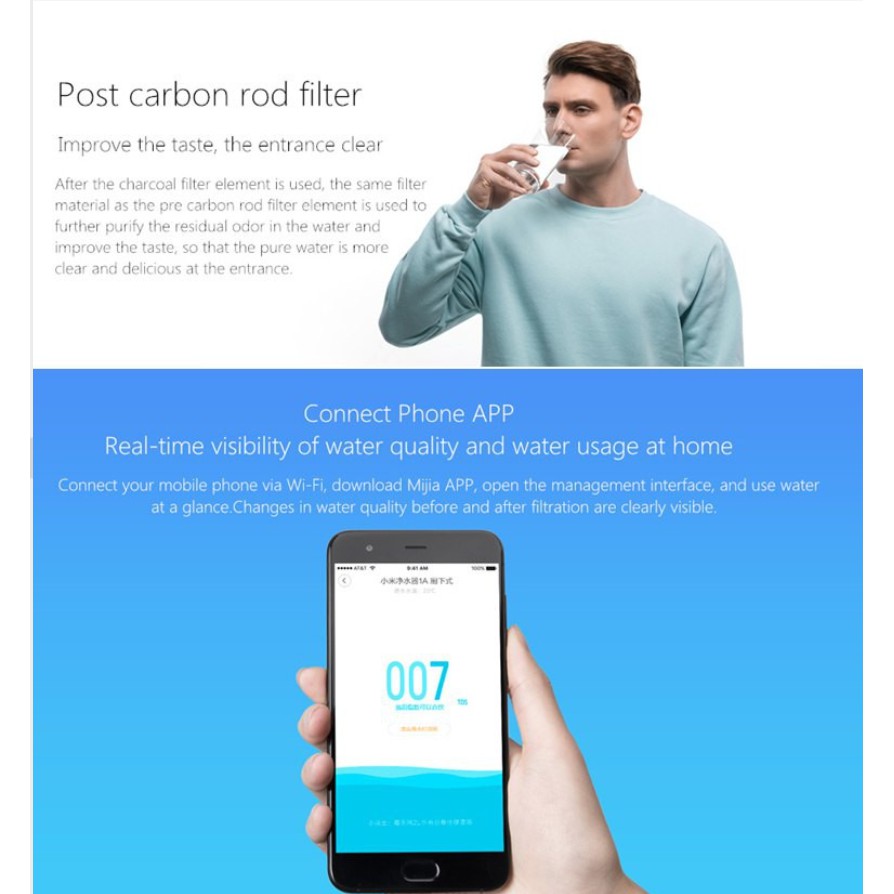 Máy lọc nước tinh khiết Xiaomi Water purifier 1A MR432