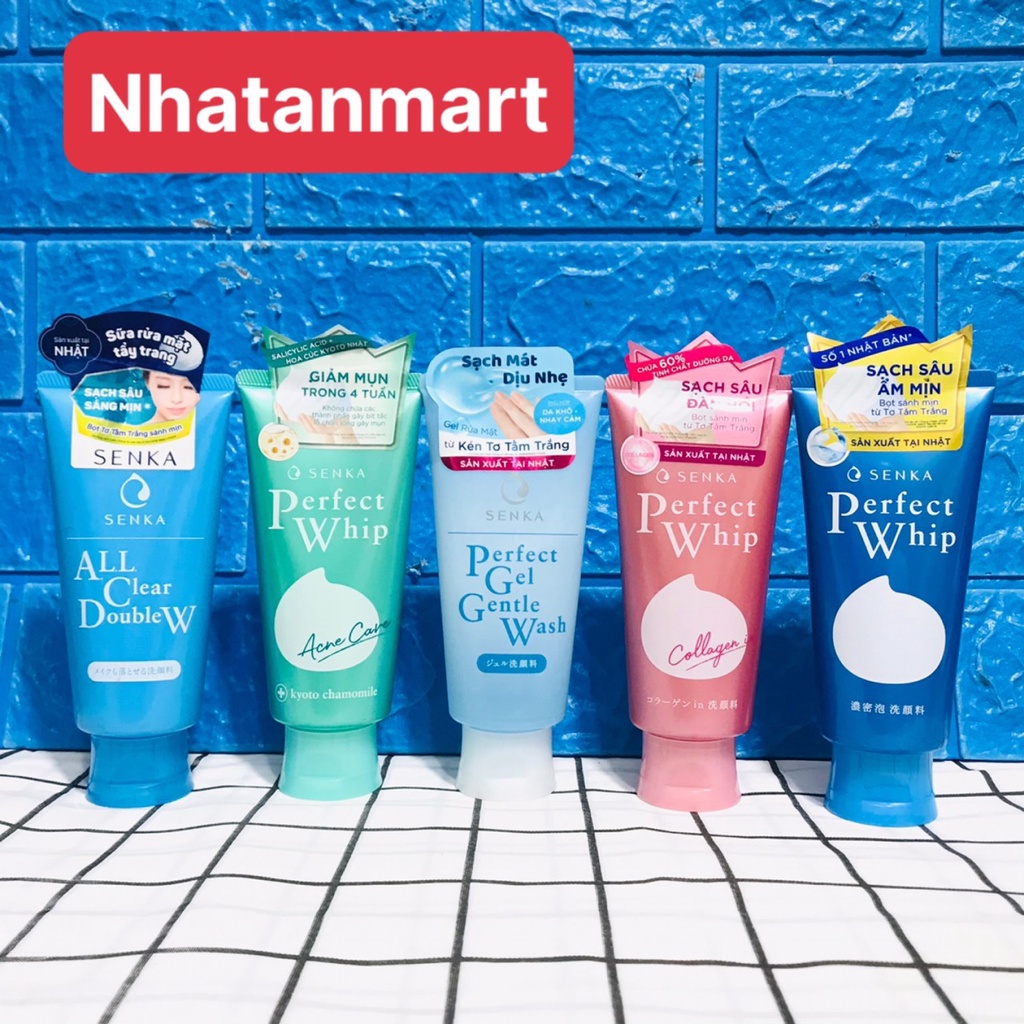 Sữa rửa mặt làm sạch da Senka Perfect Whip Nhật Bản 120g