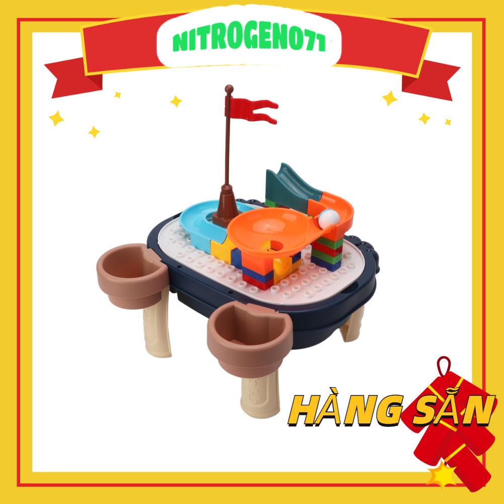 Nitrogen071 6 in 1 Bàn xếp lego đa năng cho bé, chất liệu nhựa nguyên sinh ABS Cao cấp