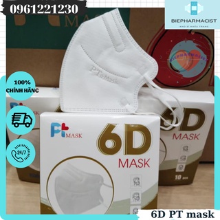 Khẩu trang y tế 6d pt mask - hộp 10 cái