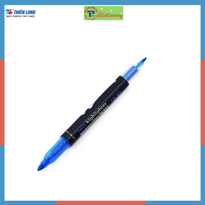 Bút nhớ dòng, bút dạ quang 2 đầu Thiên Long chính hãng màu cam, vàng chanh, xanh lá, xanh dương, hồng HL03