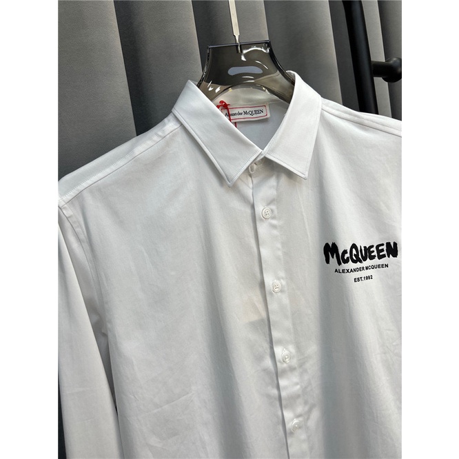 Áo Sơ Mi Cotton Tay Dài In Chữ Mcque Thời Trang 2022 Cho Nam Giới A1exander Size M-4XL