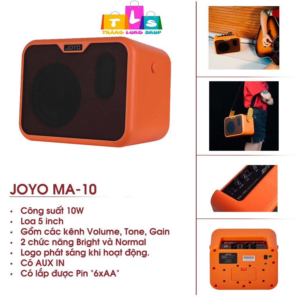 Amply - loa guitar mini JOYO MA-10 cho guitar ACOUCTIC( MA-10A ) , ELECTRIC( MA-10E ) , BASS( MA-10B )