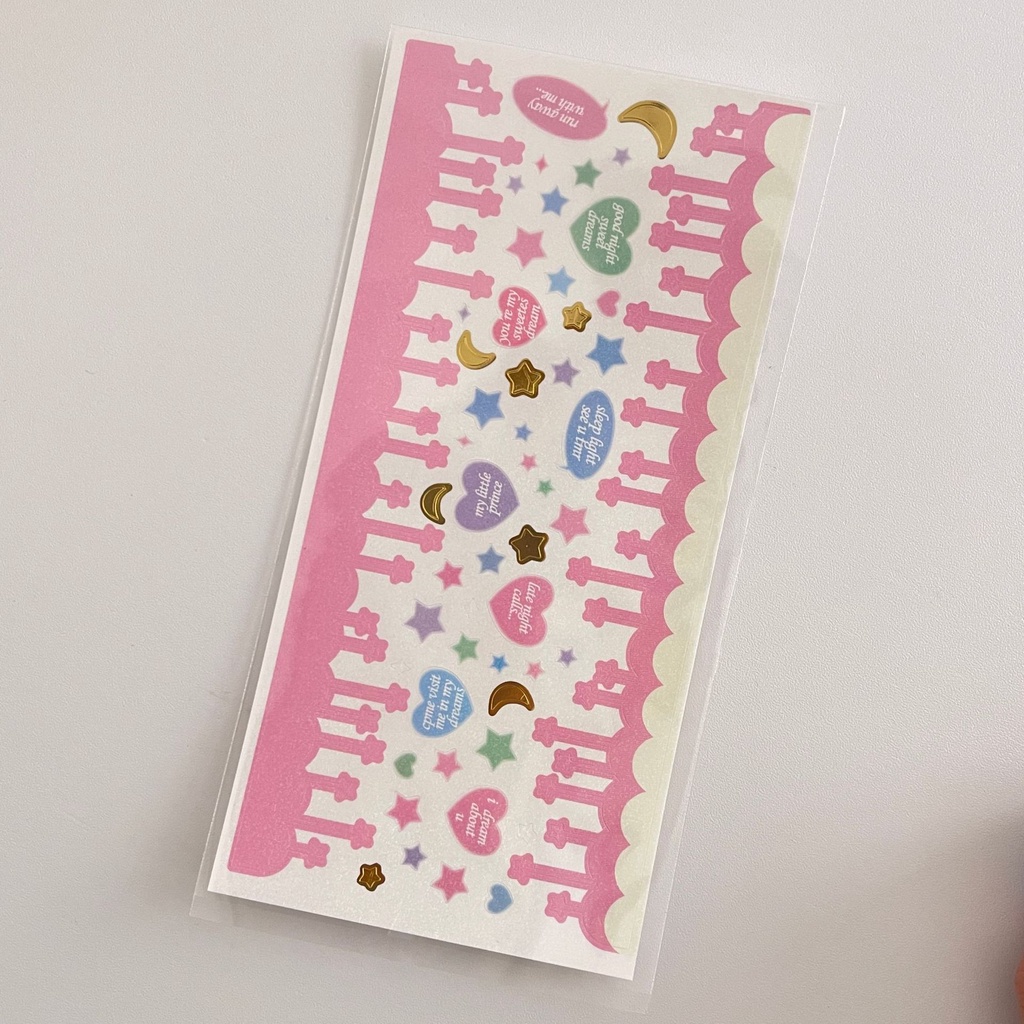 Steve Hình Dán Trang Trí Họa Tiết Ruy Băng Lấp Lánh Phong Cách Hàn Quốc