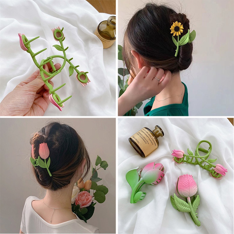 Kẹp Tóc Hình Hoa Tulip Thời Trang Cho Nữ