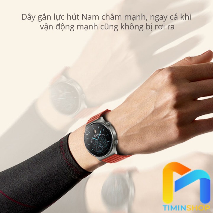 Dây đeo Huawei Watch 3/ 3 Pro/ GT2 Pro/ GT/ GT2E/ GT2 - Chất Silicone, khóa nam châm