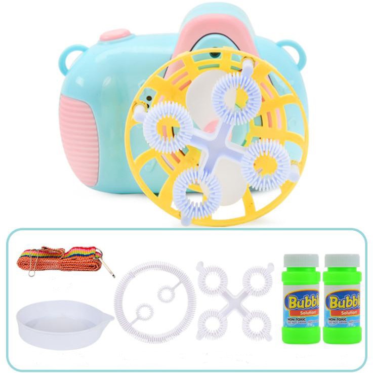 Máy Thổi Bong Bóng Hình Máy Ảnh Hoạt Hình Có Nhạc Cho Bé