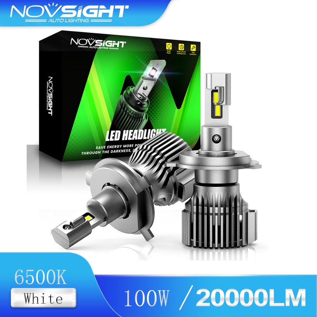 Đèn pha led NOVSIGHT N52 H4 100W 20000LM 6500K siêu sáng phù hợp cho ô tô