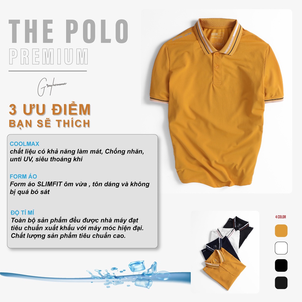 Áo Polo Nam Có Cổ (4 màu) Grayhomme Phối Bo Viền Cổ Trẻ Trung, Năng Động - TPG2100