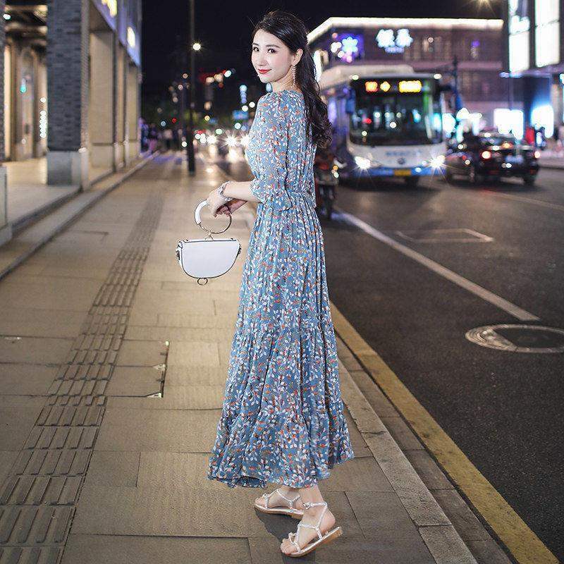 NRVP Đầm hoa kiểu Pháp thời trang mới 2021 cho nữ