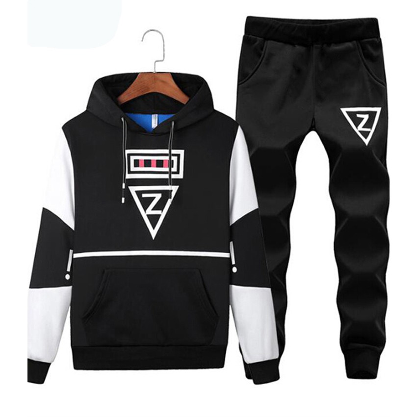 Bộ quần áo Hoodies nỉ nam liền mũ mùa đông Chữ Z MEN QA 018 B