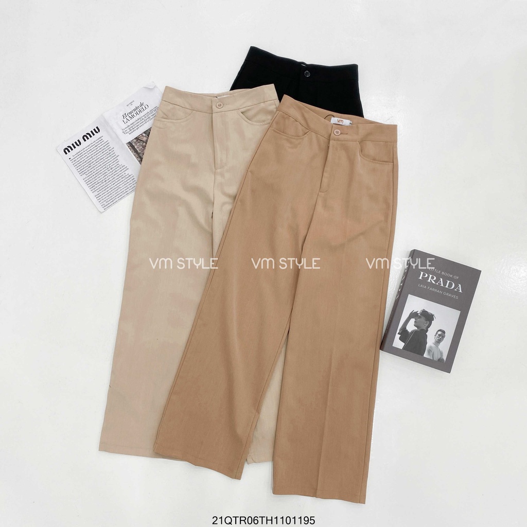 Quần tây ống rộng 2 túi trơn ulzzang thời trang nữ VM STYLE 21QTR06TH1101
